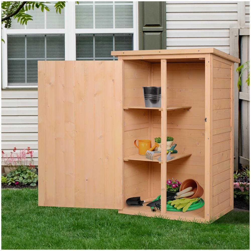 Capanno Attrezzi Da Esterno In Legno Abete Impermeabile 75x56x115 Cm - Foto 2