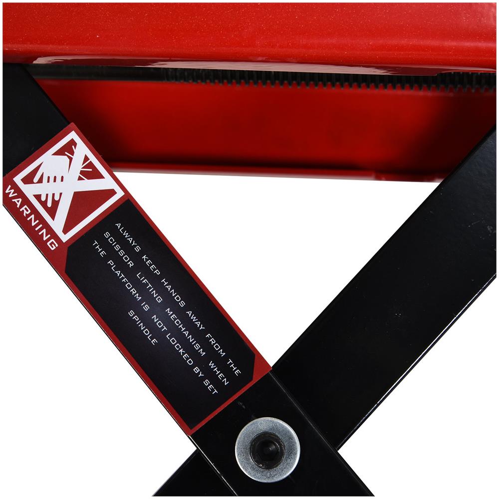 Cavalletto Alza Moto Sollevatore A Forbice In Acciaio Con Piattaforma Rivestita In Gomma - Foto 2