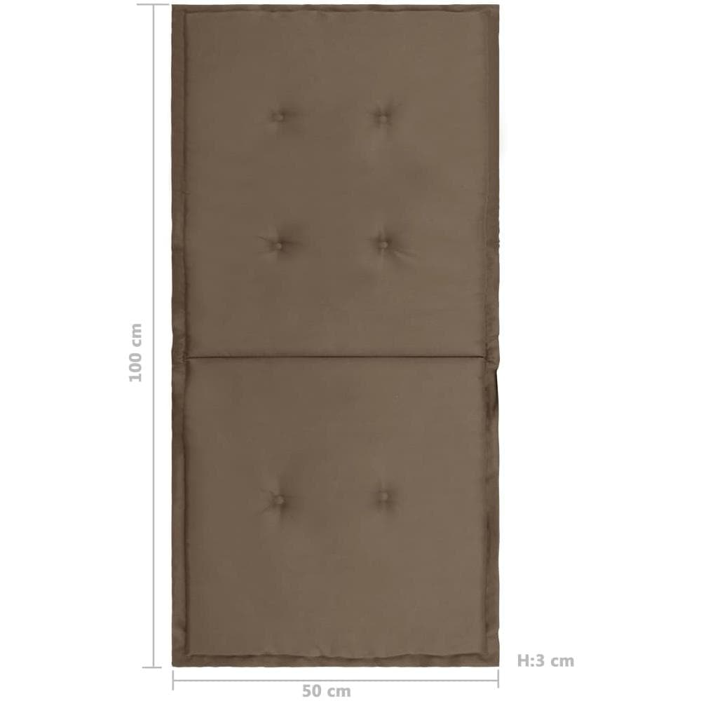 Cuscini per Sedie da Giardino 2 pz Grigio Talpa 100x50x4 cm - Foto 7