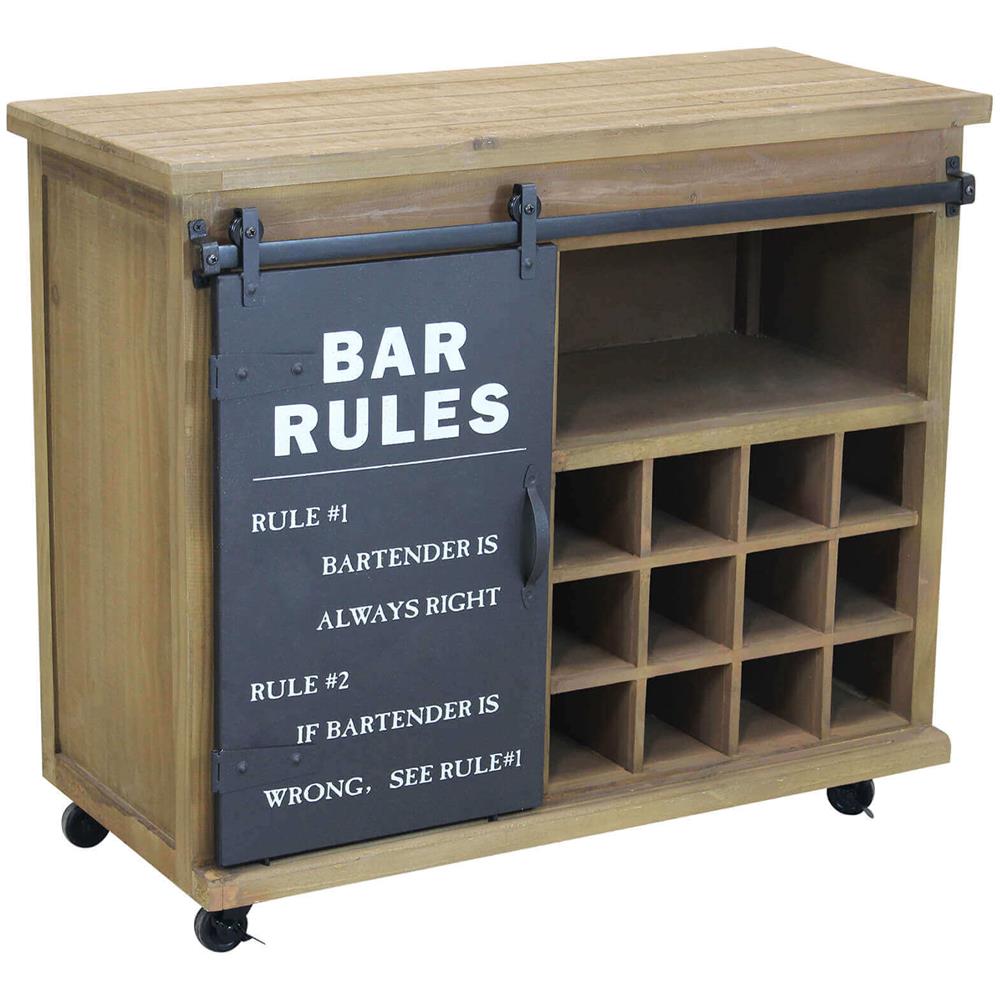 Colette - Madia Industrial In Acciaio Con Portabottiglie - Foto 1