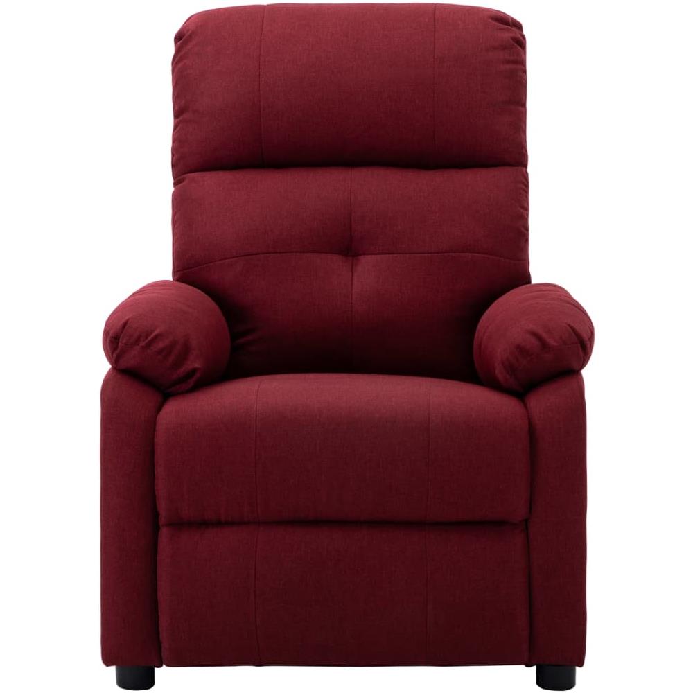 Poltrona Reclinabile Rosso Vino in Tessuto - Foto 2