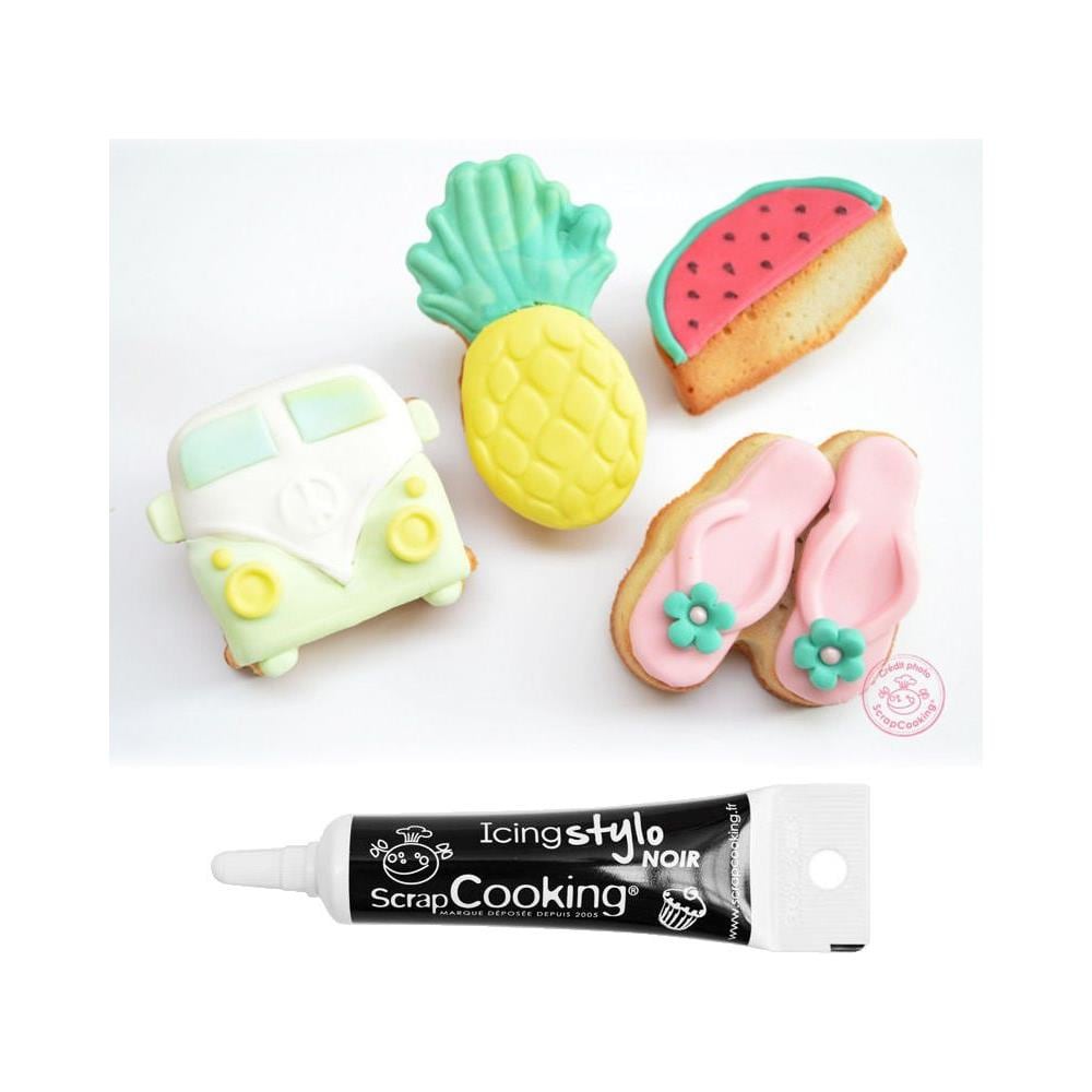 Stampo In Silicone Estivo + Penna Per Glassa Nera - Foto 1