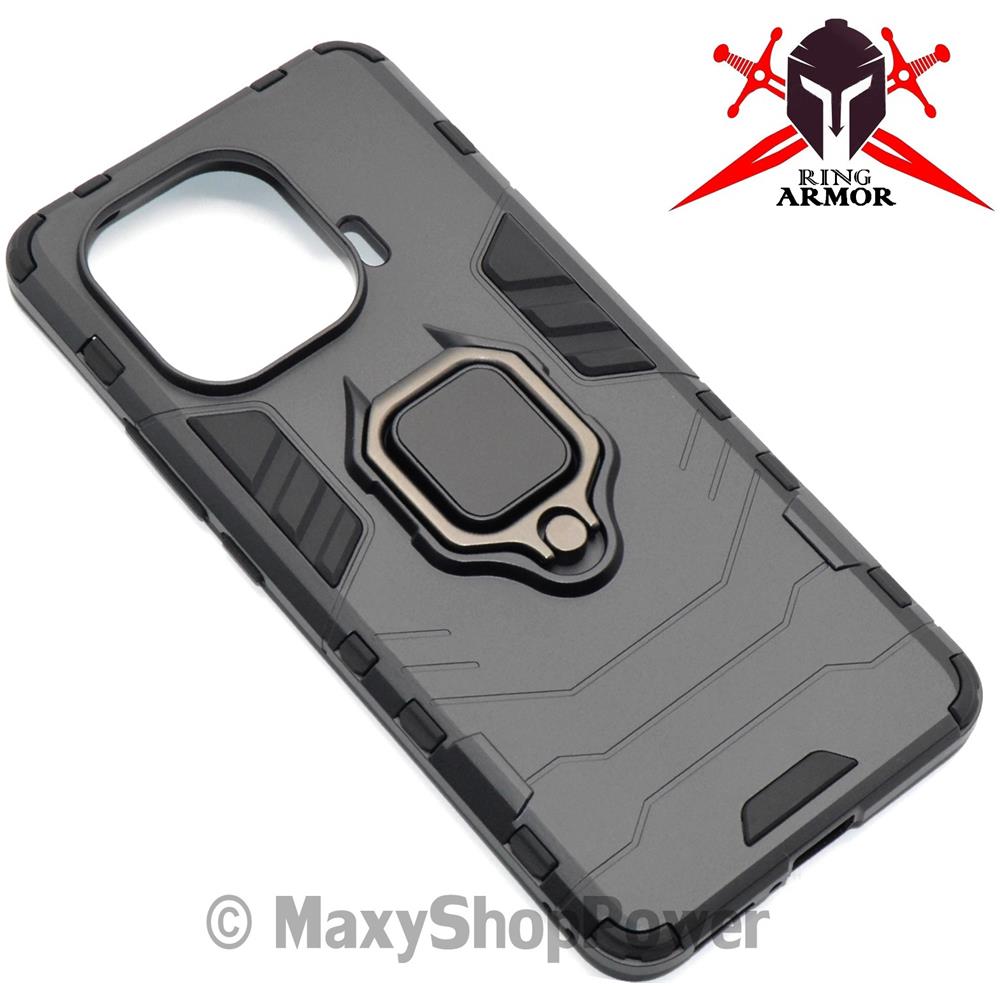Custodia Alta Protezione Con Anello Per Xiaomi Mi 11 Pro Black - Foto 1