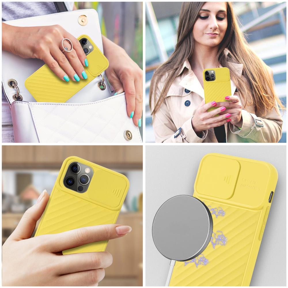 Custodia Compatibile Con Apple Iphone 13 Pro Max In Giallo Opaco - Coperchio Protettivo In Silicone Tpu Flessibile E Con Protezione Per La Fotocamera - Foto 8