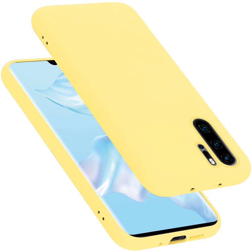 Custodia Compatibile Con Huawei P30 Pro In Liquid Giallo - Coperchio Protettivo In Silicone Tpu Flessibile - Foto 1