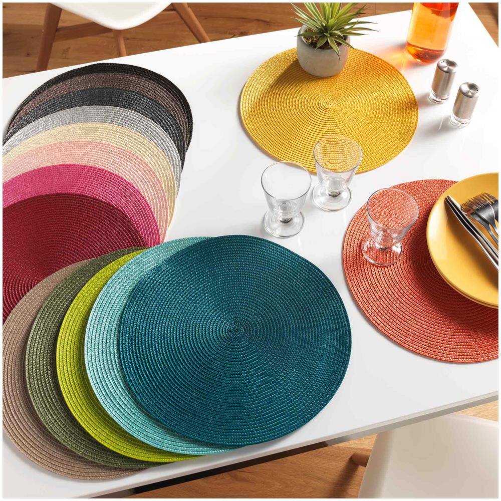 Rondella Da Tavola Rotonda, Ø 36 Cm, Colore Nero - Foto 3