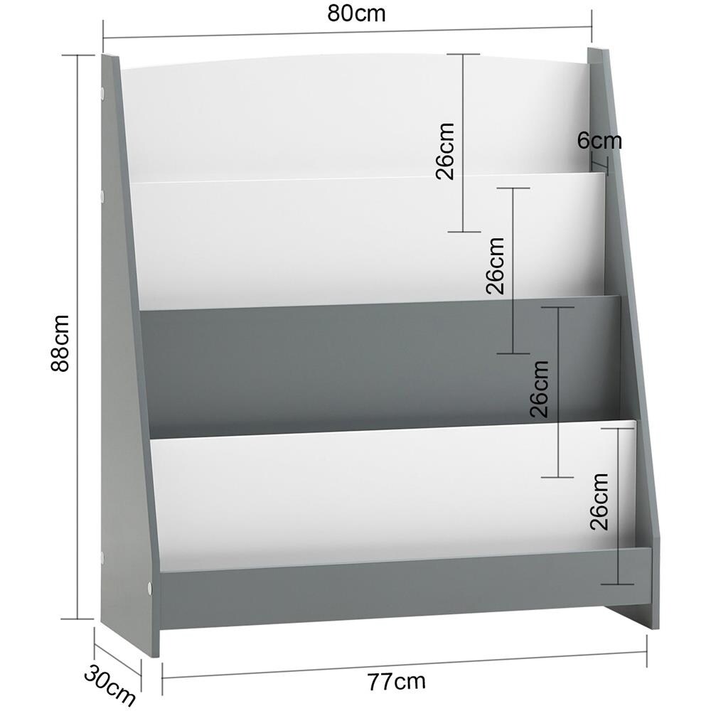 Libreria Montessoriana Per Bambini - Scaffale Portagiochi Grigio - Kmb32-hg - Foto 2