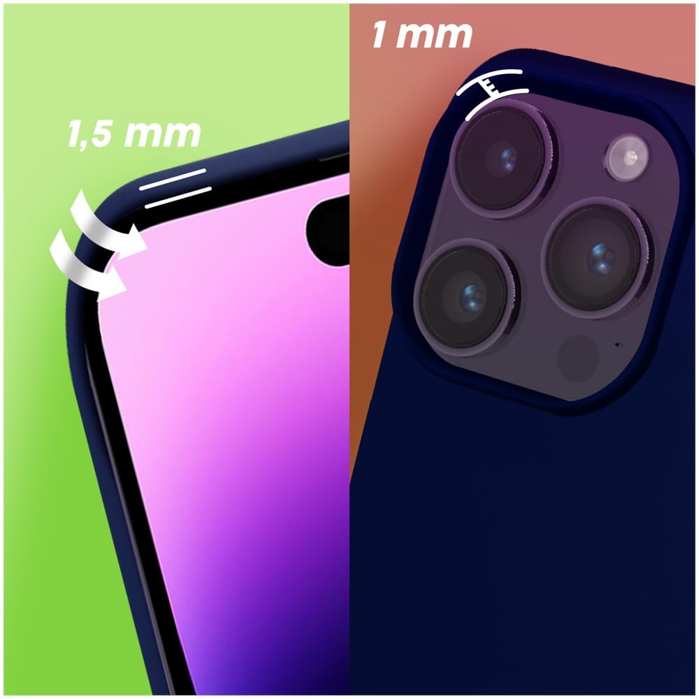 Cover Iphone 14 Pro Max Ibrida Semirigida Sottile Leggera Blu Oltremare - Foto 2
