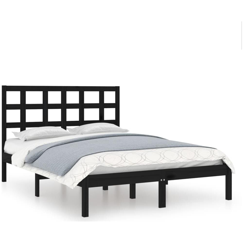 Giroletto Nero In Legno Massello 140x190 Cm - Foto 2