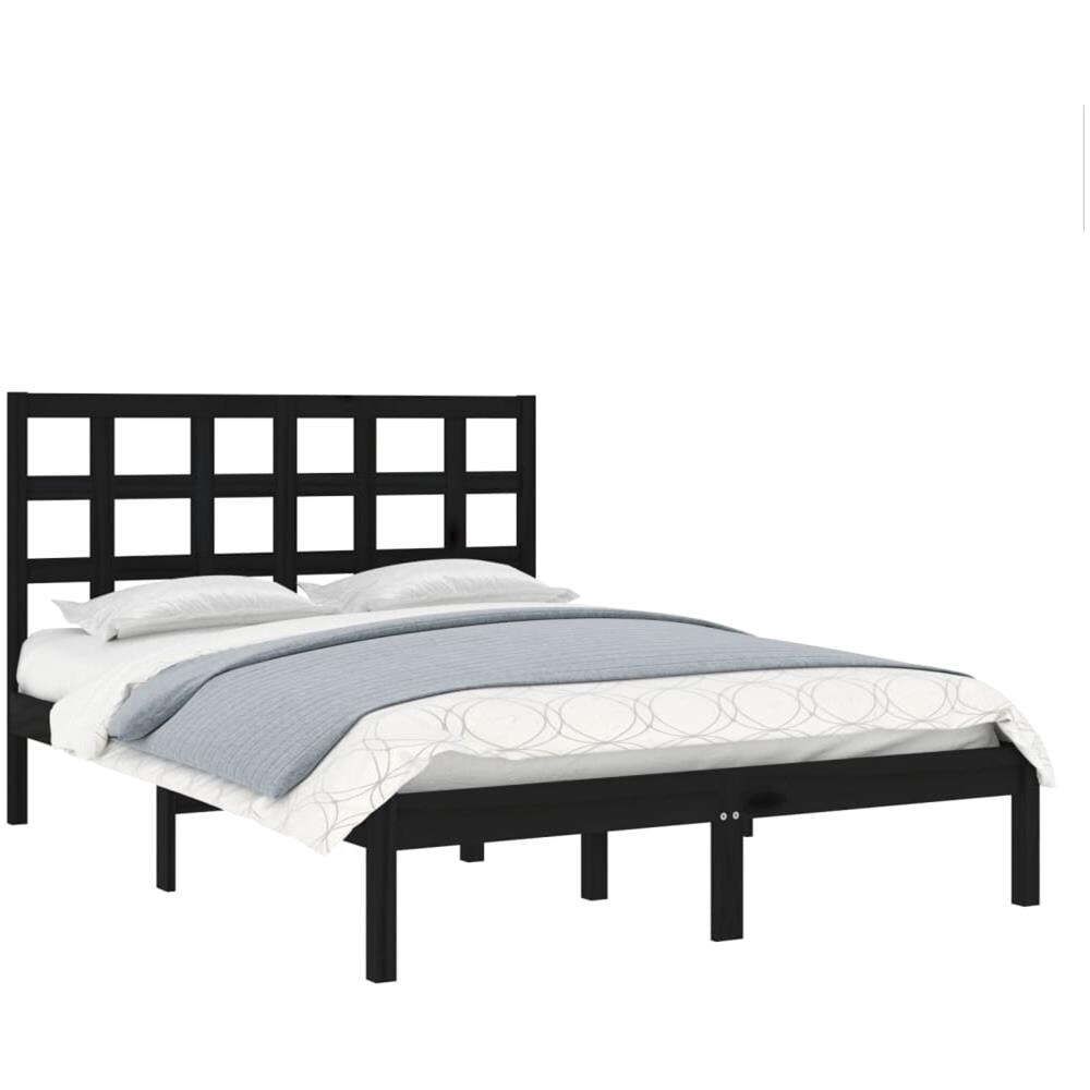 Giroletto Nero In Legno Massello 140x190 Cm - Foto 3