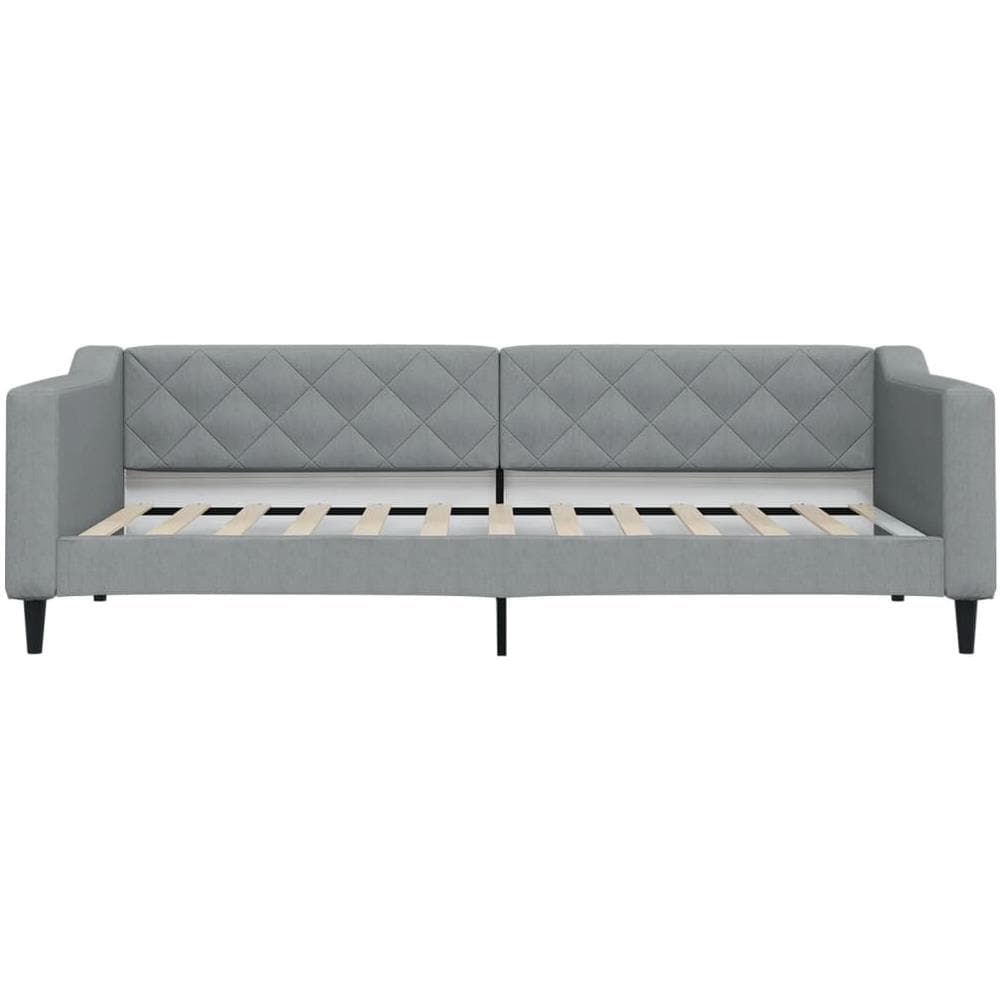 Letto Da Giorno Grigio Chiaro 90x200 Cm In Tessuto - Foto 3