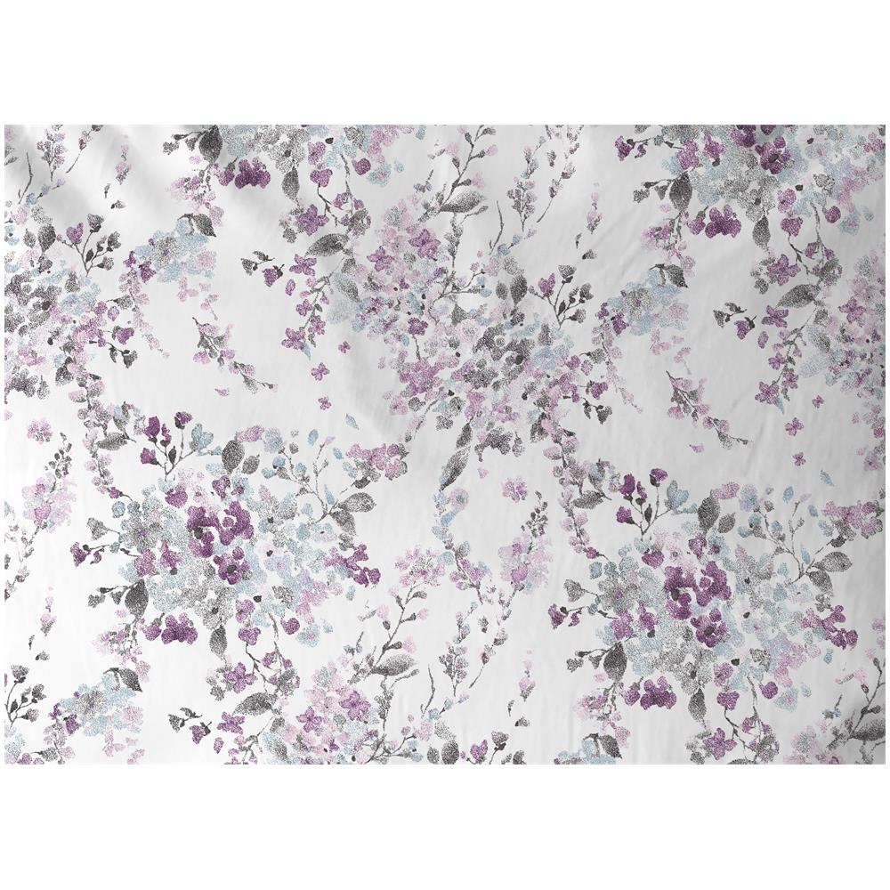 Sacco Copripiumino In 100% Cotone Made Italy Disegno Acquarello Floreale Singolo Acquarello - Foto 5