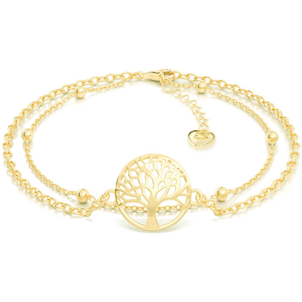 Bracciale in Argento Sterling [Life] Con Oro Giallo | Colore: Oro | Lunghezza: 23 cm - Foto 1