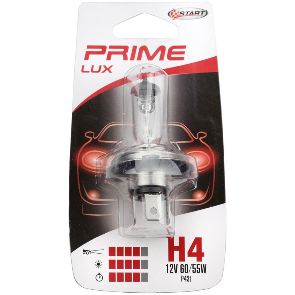 H4 Lampadina Singola Alogena Per Luci Auto 12v 60/55w P43t - Foto 1