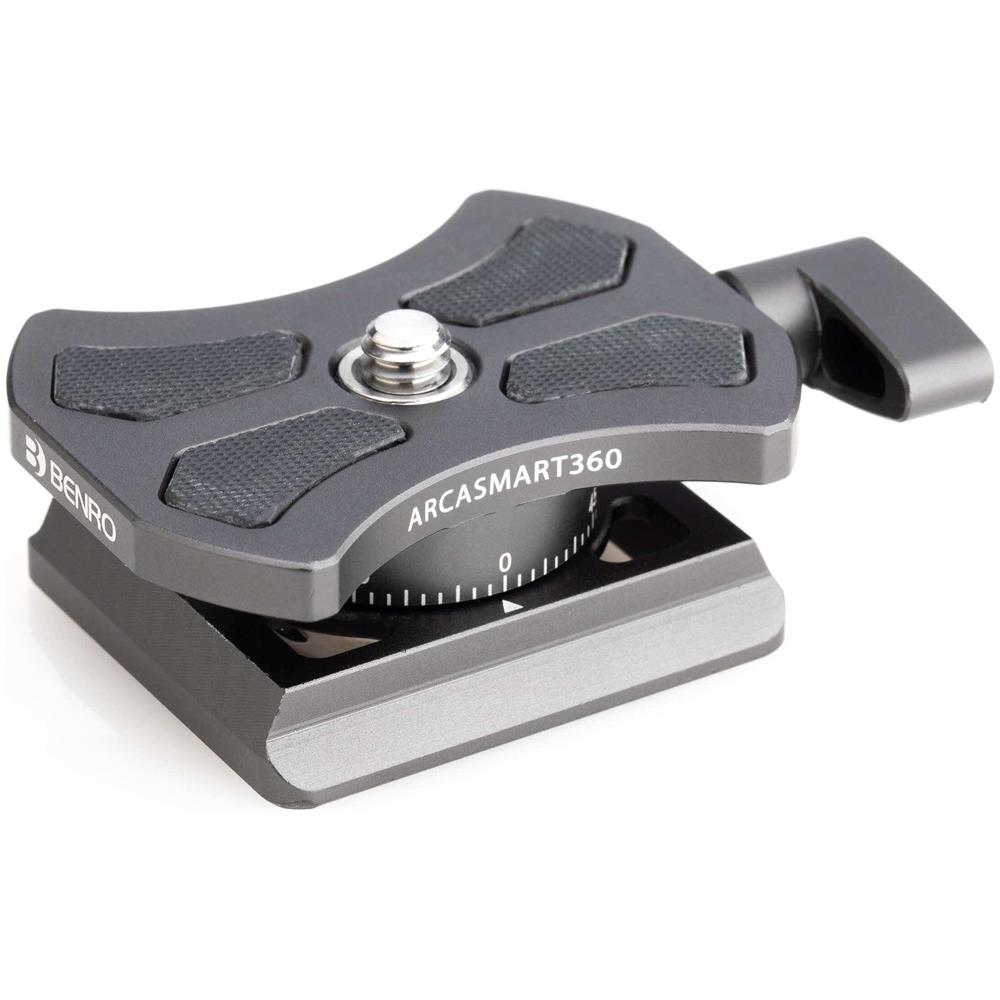 ARCASMART360 accessorio per testa del treppiede Piastra della testa del treppiede Grigio, Nero Alluminio - Foto 1