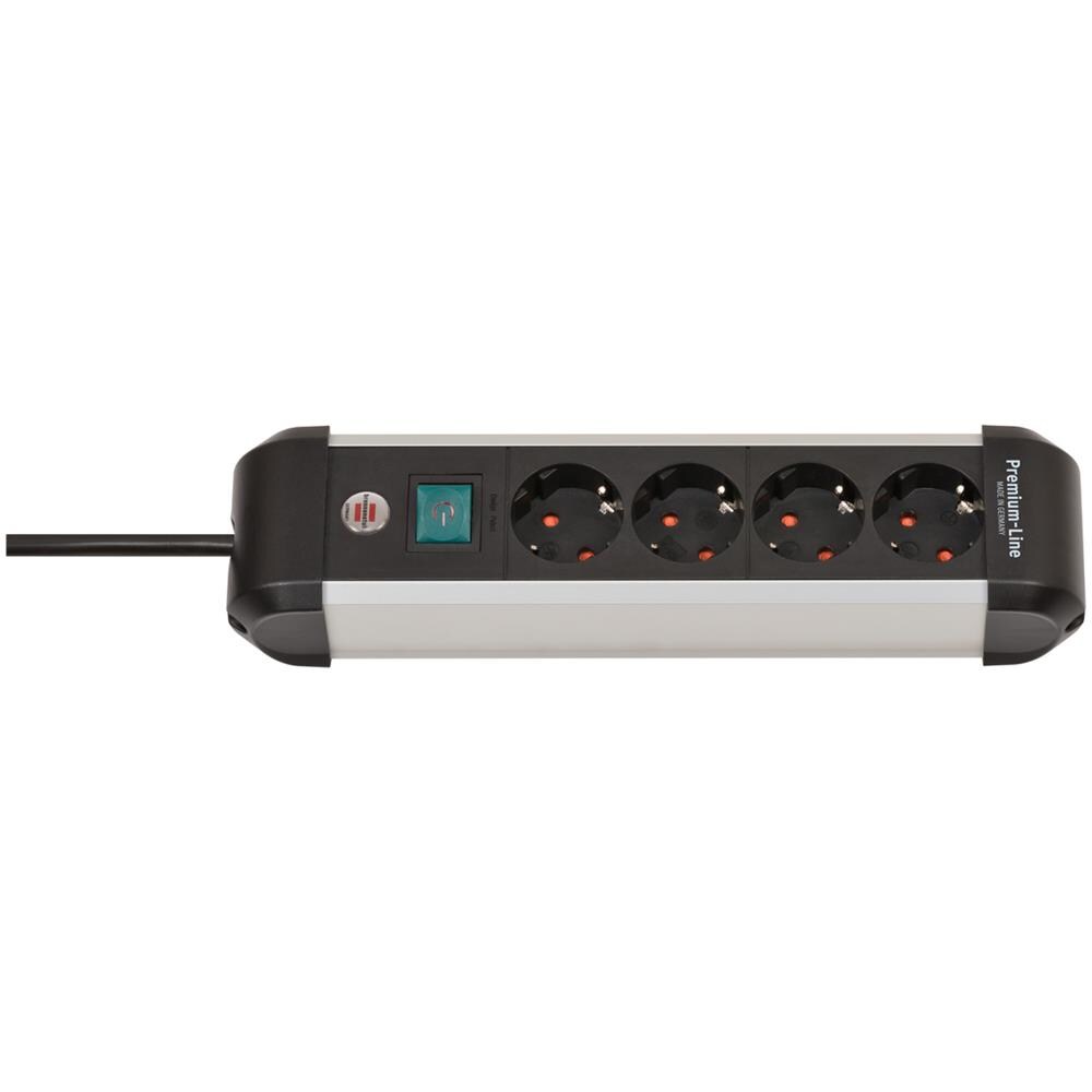 1391030400 prolunghe e multiple 1,8 m 4 presa (e) AC Interno Nero, Argento - Foto 2