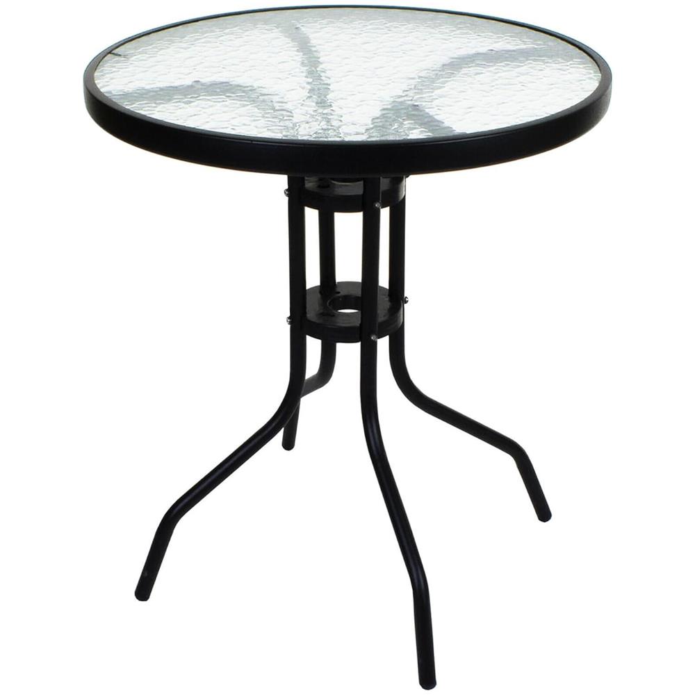 Tavolino da giardino rotondo in vetro ISLAND 60 cm - Foto 1