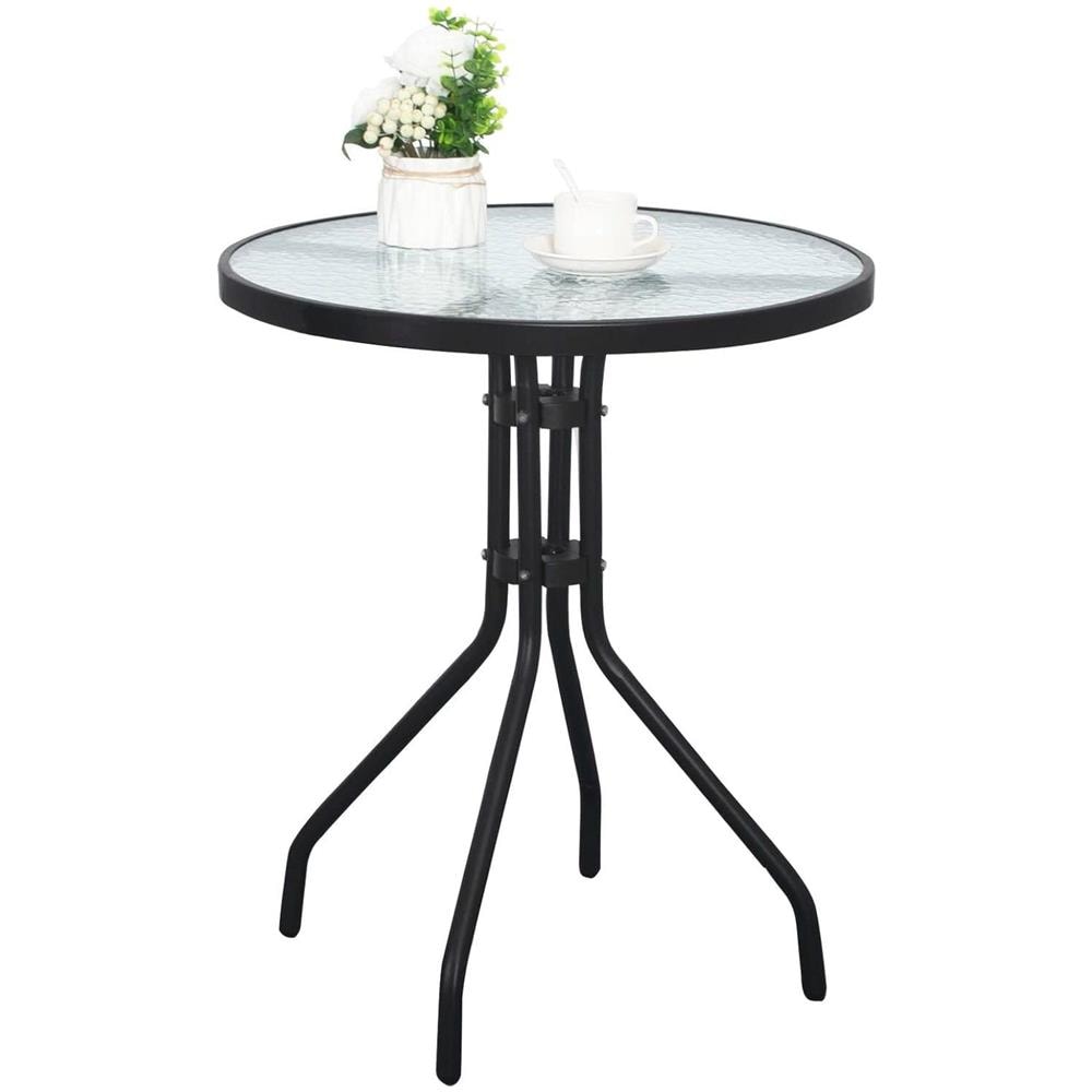 Tavolino da giardino rotondo in vetro ISLAND 60 cm - Foto 2