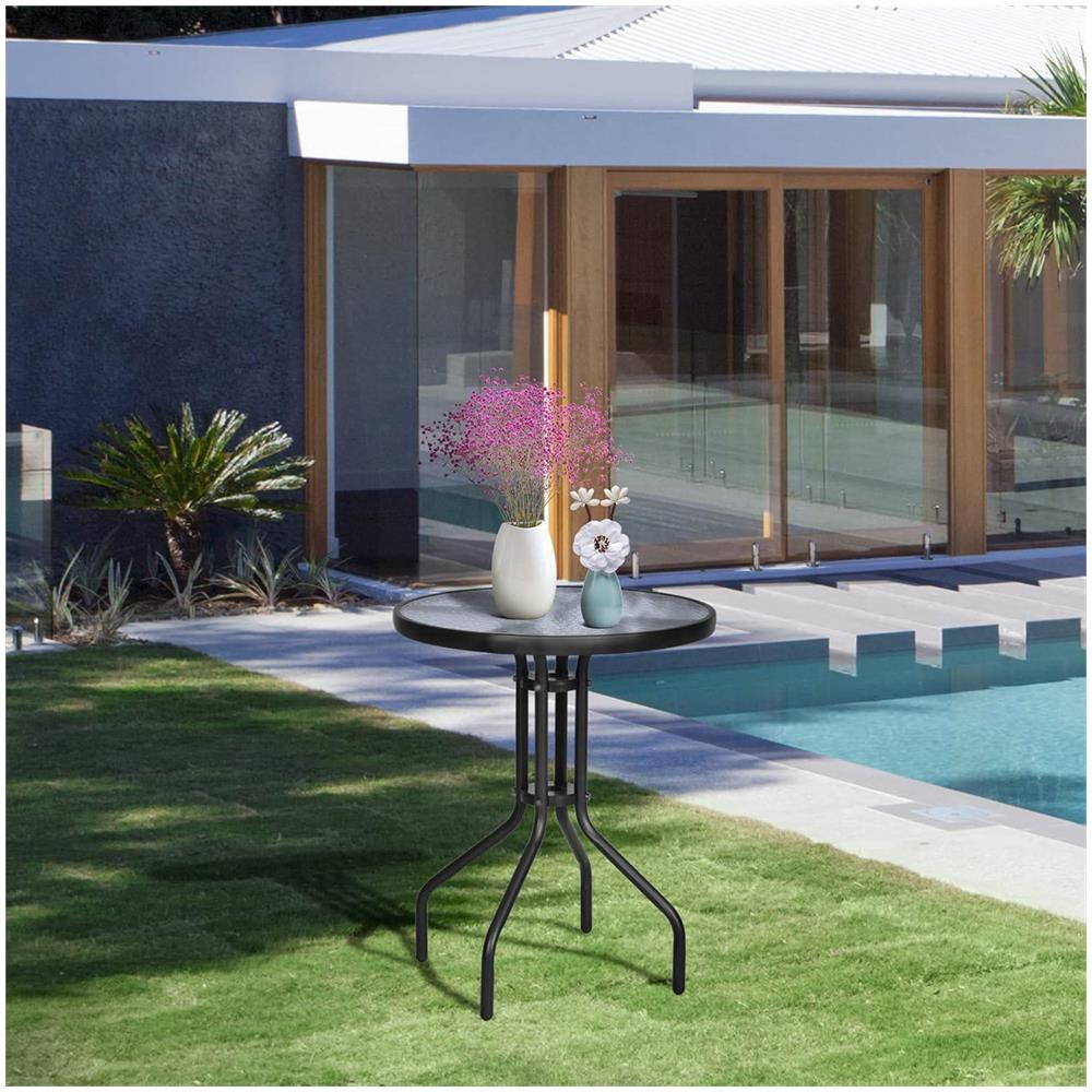 Tavolino da giardino rotondo in vetro ISLAND 60 cm - Foto 10