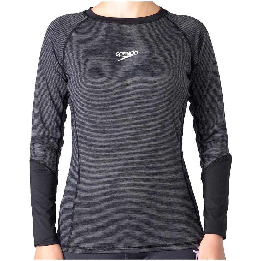 Rashguard casual femminile L /S, Grigio Ossidazione /Nero - XL - Foto 1