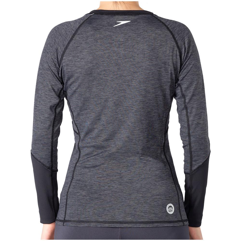 Rashguard casual femminile L /S, Grigio Ossidazione /Nero - XL - Foto 2