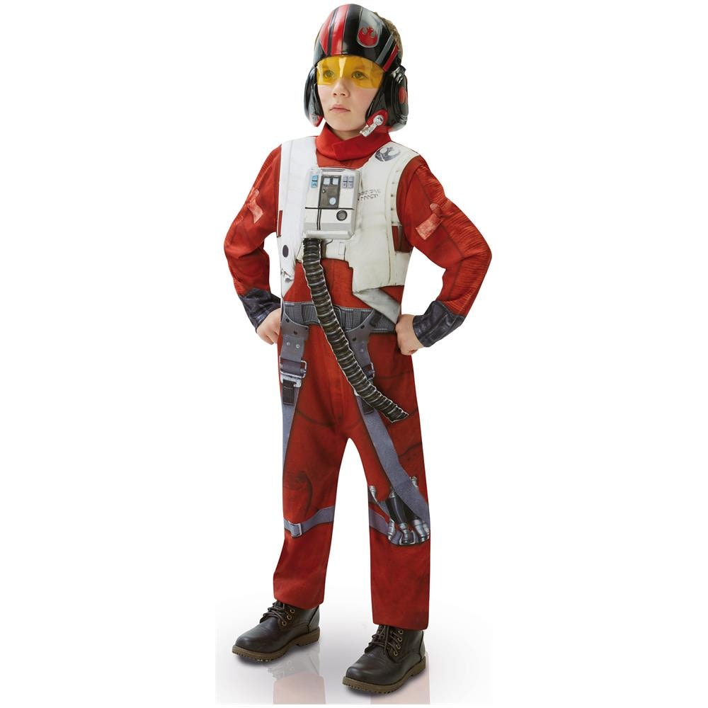 Costume Da Poe Pilota Di X-wing - Originale Star Wars Vii, Per Bambino - Versione Deluxe 13 A 14 Anni - Foto 3