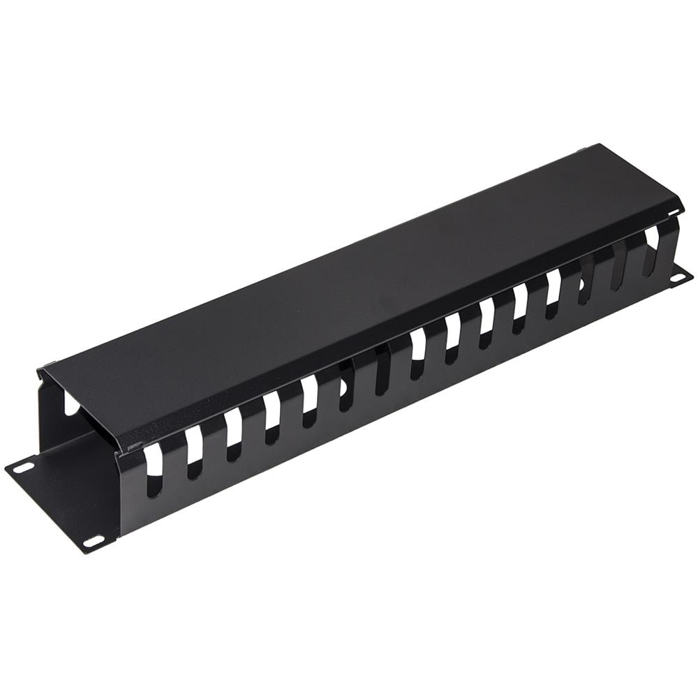Pannello Guidacavi Per Armadi Rack 19" 2u A Gabbia Nero 483x88x70 Mm In Metallo - Foto 1
