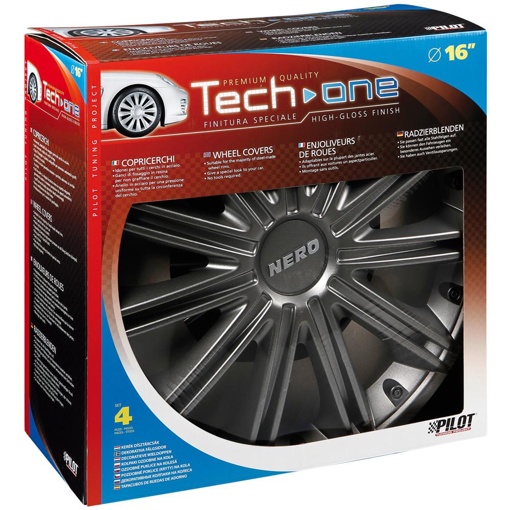 Copricerchi Auto Universali 16 Pollici Nero Tech-one Dark 31518 - Foto 7
