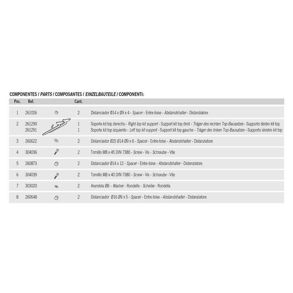 Attacchi Top Master Kawasaki Versys 600/650 Attrezzatura 2010-2014 - Foto 3