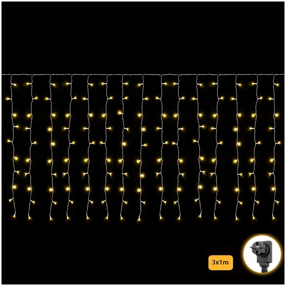 3m X 1m Led Tenda Con Catena Di Luci, Catena Luminosa 150 Leds 9 Modalità Impermeabile Decorazione Per Decorazioni Natale - Foto 1