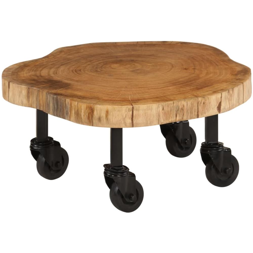 Tavolino da Salotto in Legno Massello di Acacia 60x55x25 cm - Foto 13