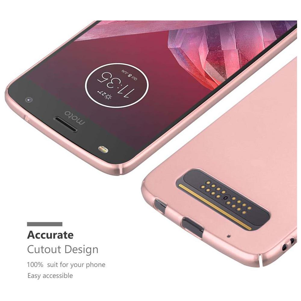 Custodia Compatibile Con Motorola Moto Z2 Play In Oro Rosa Metallo - Hard Case Coperchio Protettivo In Look Metallico Contro I Graffi E Gli Urti - Foto 5