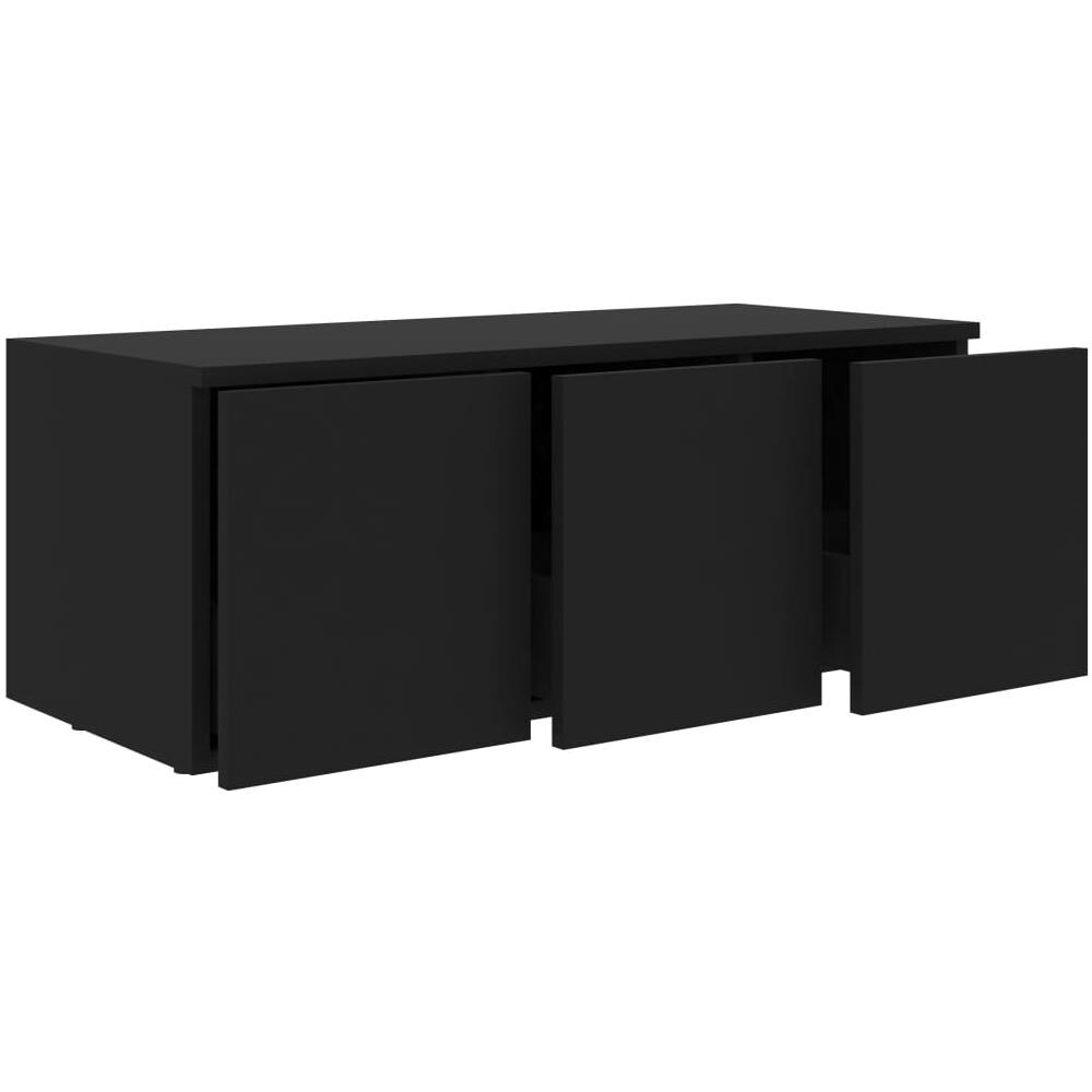 Mobile Porta TV Nero 80x34x30 cm in Legno Multistrato - Foto 2