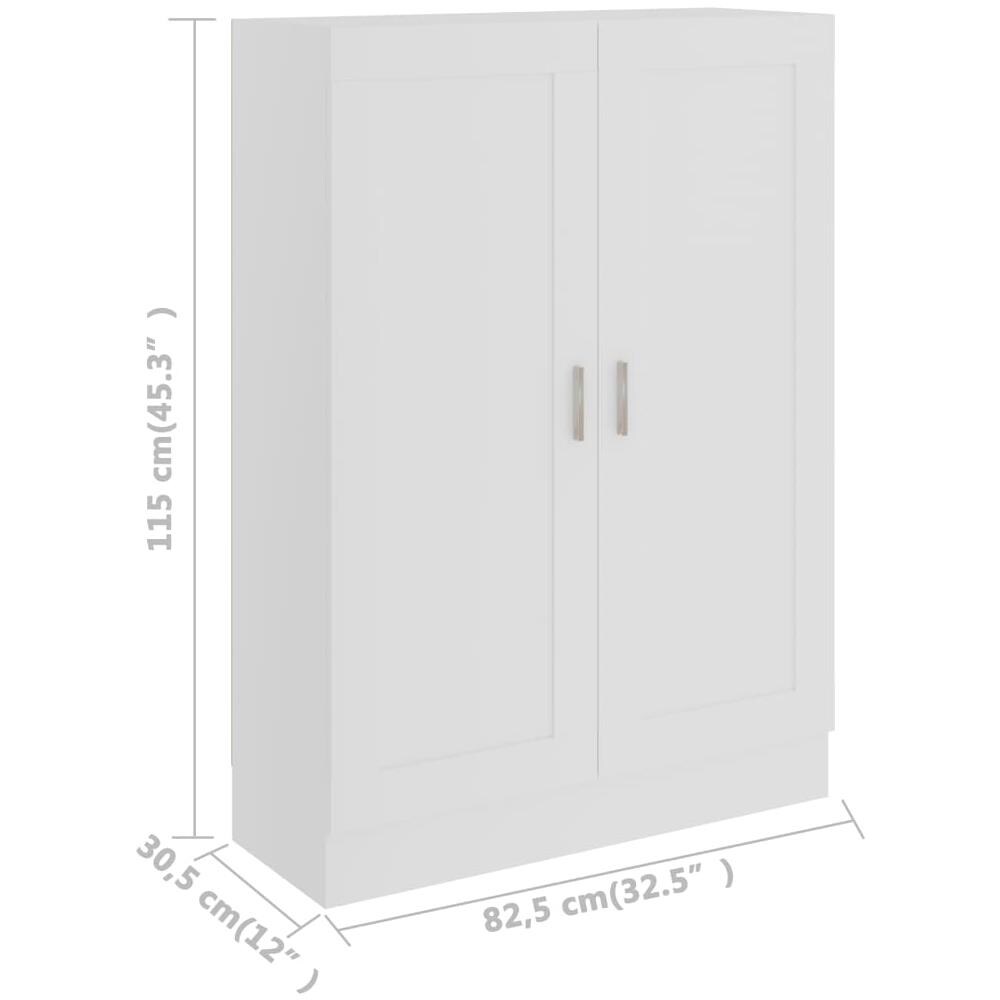 Libreria Bianca 82,5x30,5x115 cm in Legno Multistrato - Foto 8