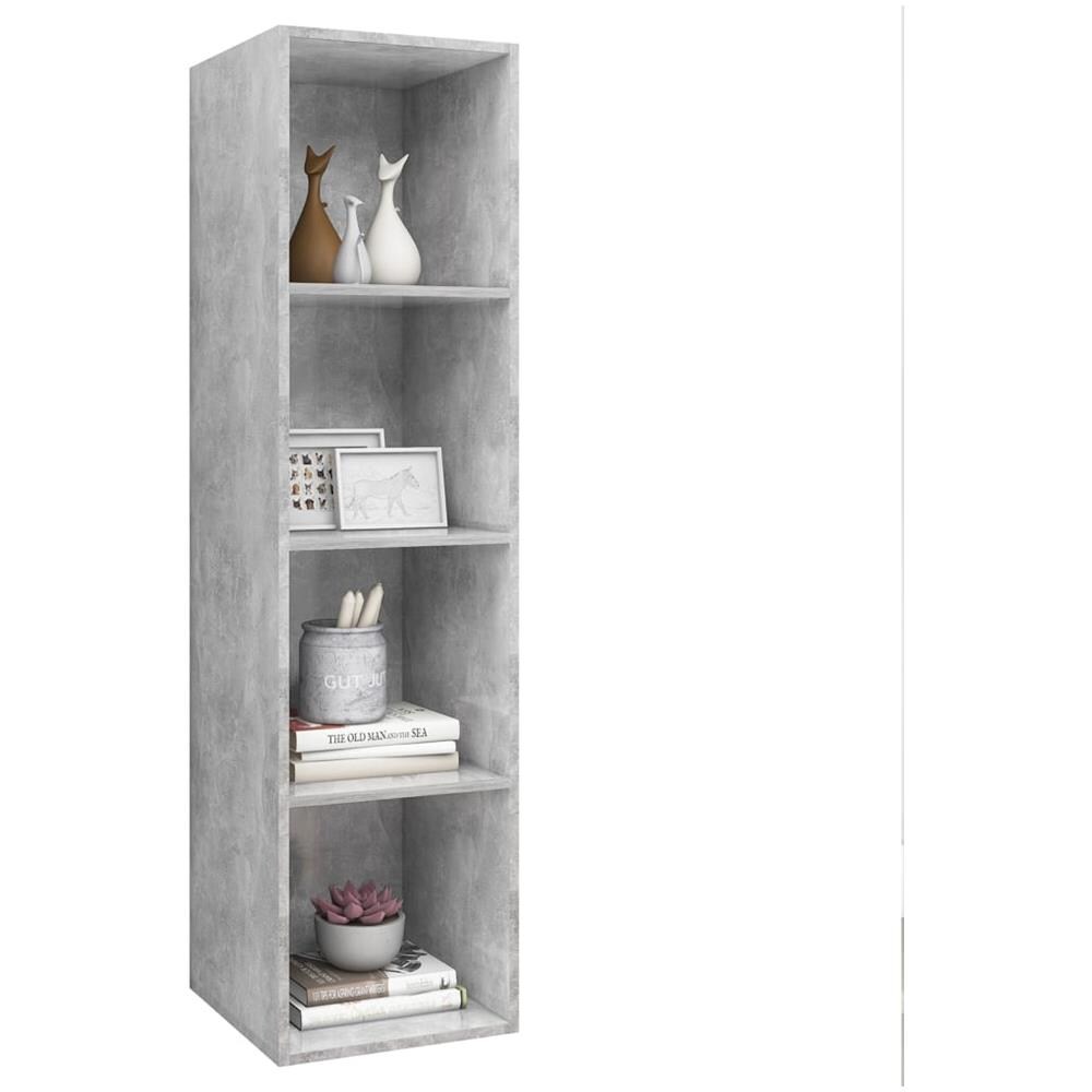 Mobile TV Parete Grigio Cemento 37x37x142,5cm Legno Multistrato - Foto 2