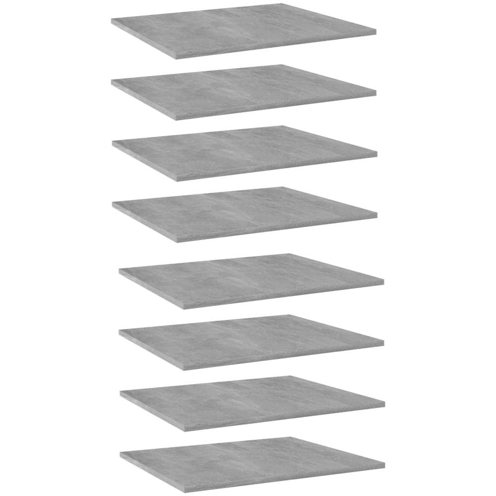 Ripiani per Libreria 8pz Grigio Cemento 60x50x1,5cm Multistrato - Foto 1
