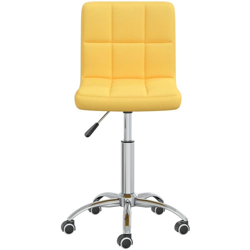 Sedia Da Ufficio Girevole Giallo Senape In Tessuto - Foto 3