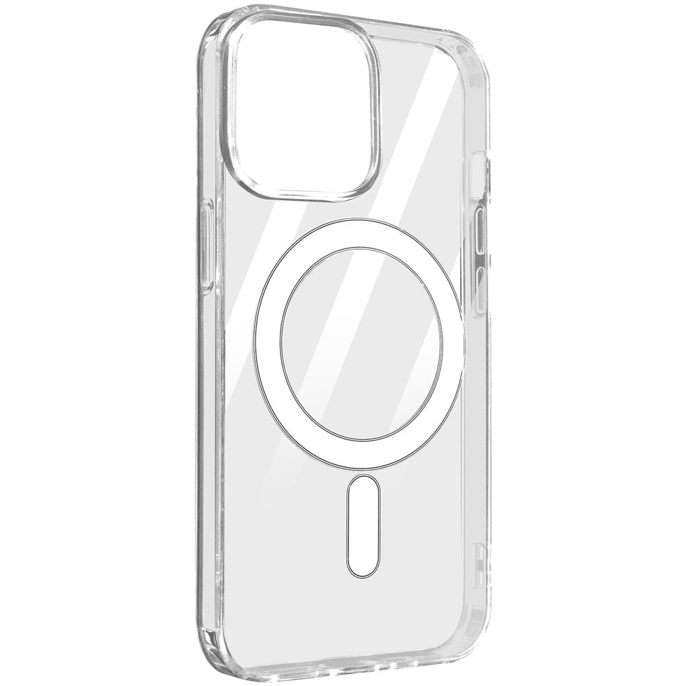 Cover Per Iphone 14 Pro Max Con Cerchio Compatibile Magsafe Trasparente - Foto 1