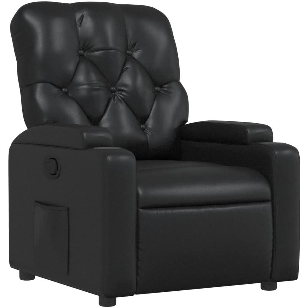 Poltrona Reclinabile Nera in Similpelle - Foto 1