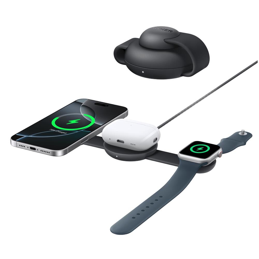 B25M8H11 Caricabatterie per dispositivi mobili Cuffie, Auricolare, Smartphone, Orologio intelligente Nero Carica wireless Ricarica rapida Interno - Foto 2