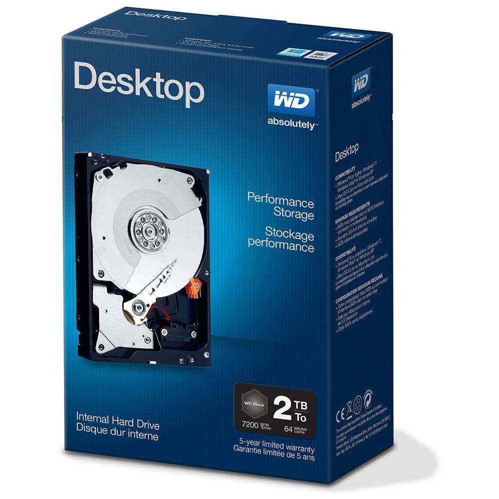 Hard Disk WD Desktop Performance 2 TB 3.5" Interfaccia Sata III 6 GB / s Buffer 64 MB 7200 Rpm - Foto 5