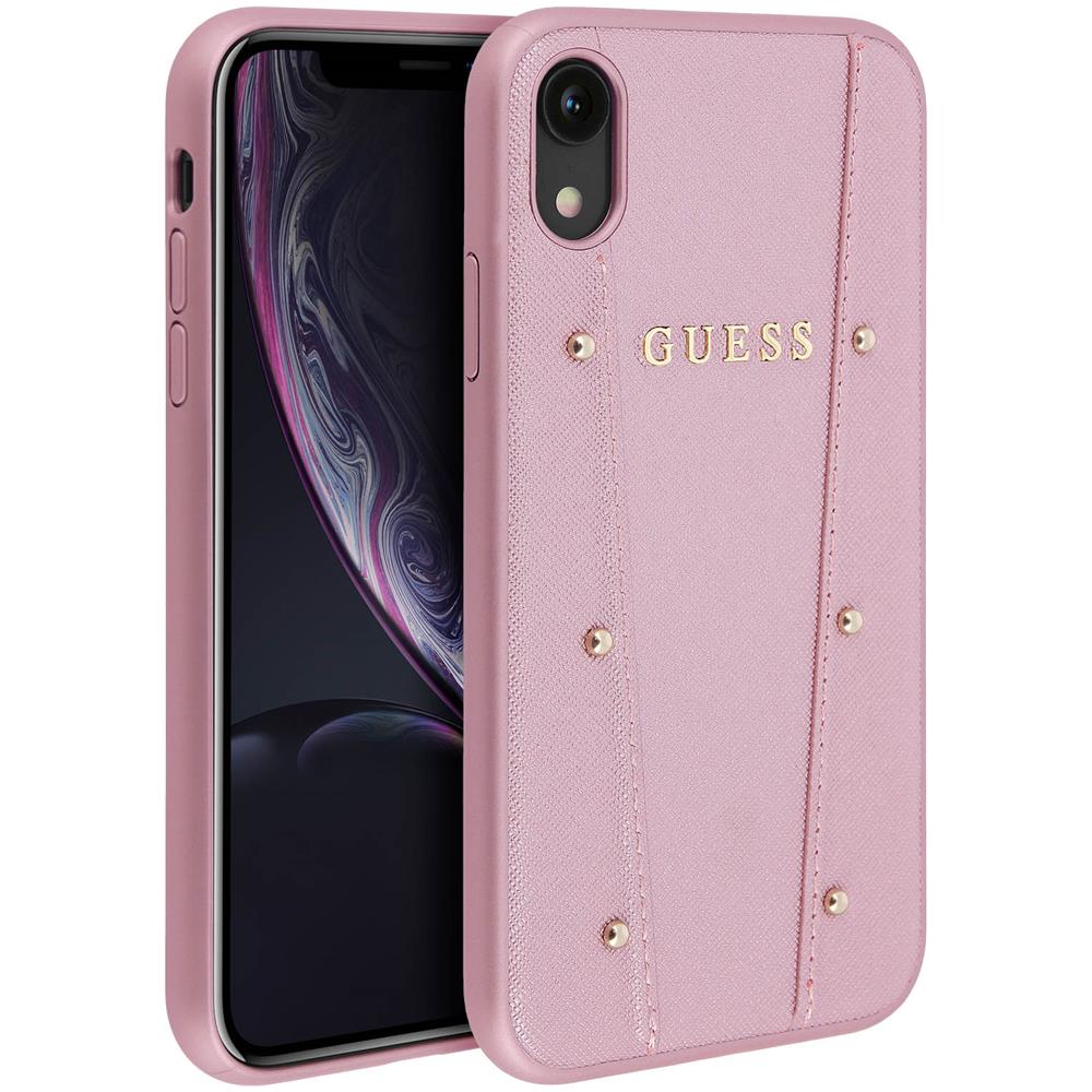 Cover Apple Iphone Xr Protezione Rigida Borchie Rotonde e - Rosa - Foto 2
