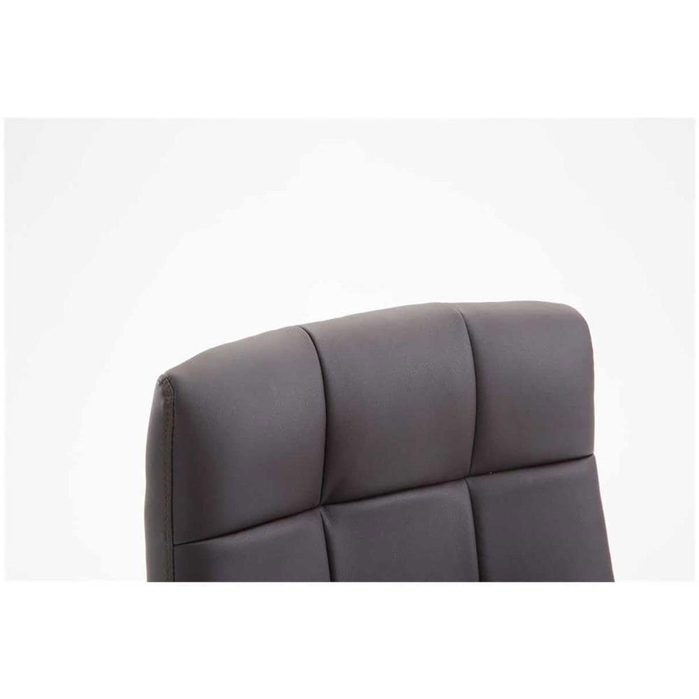 Sedia da Direttore Mikos - Sedia Ufficio in Similpelle Imbottita con Braccioli - Poltrona Direzionale Telaio in Metallo - Sedia Pc Regolabile - Sedia Scrivania Elegante Marrone - Foto 5