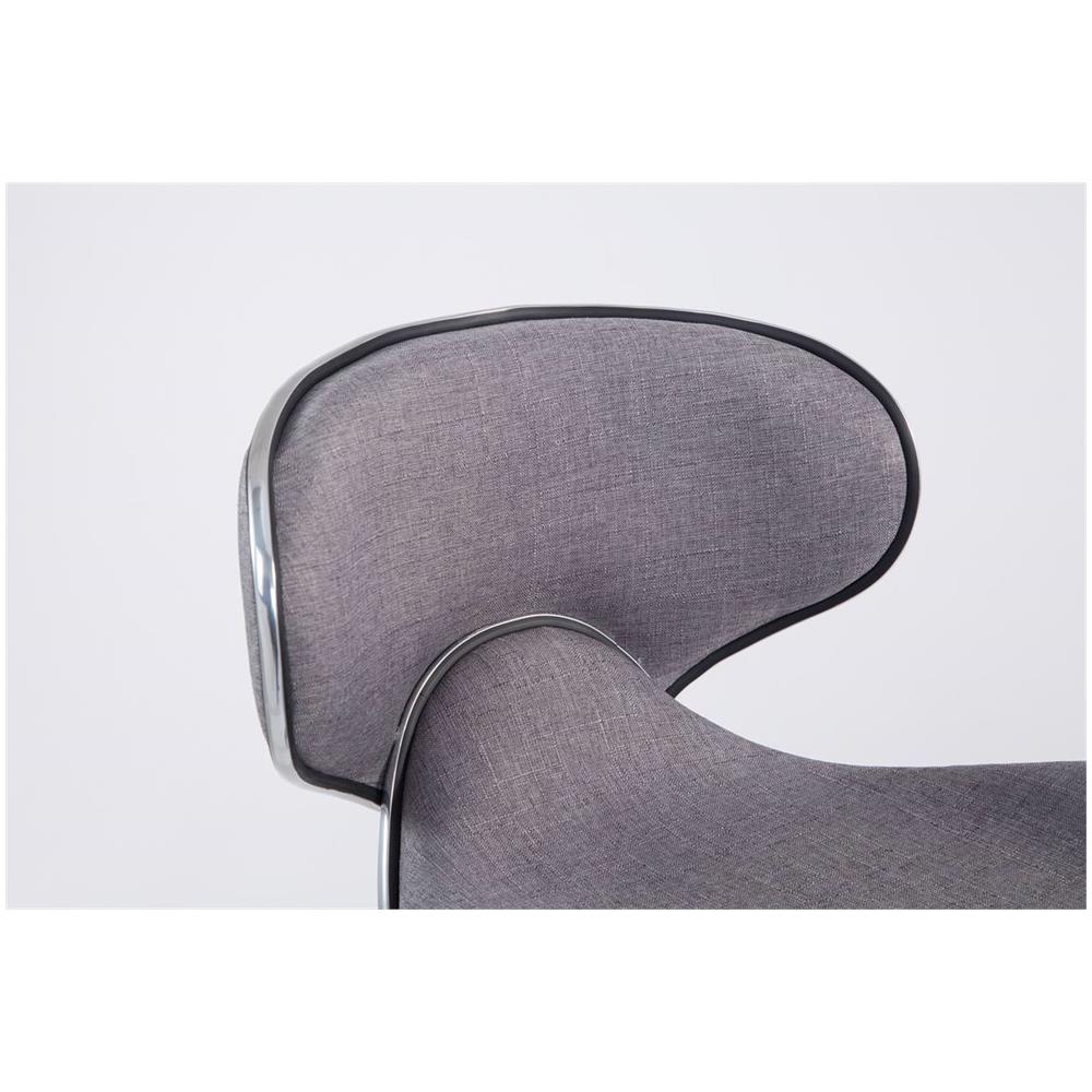 Set 2 Sgabelli Cucina Las Vegas V2 in Tessuto - Coppia Sedie Sgabello Imbottite Girevoli e Regolabili 62-82cm con Schienale Grigio Chiaro - Foto 5