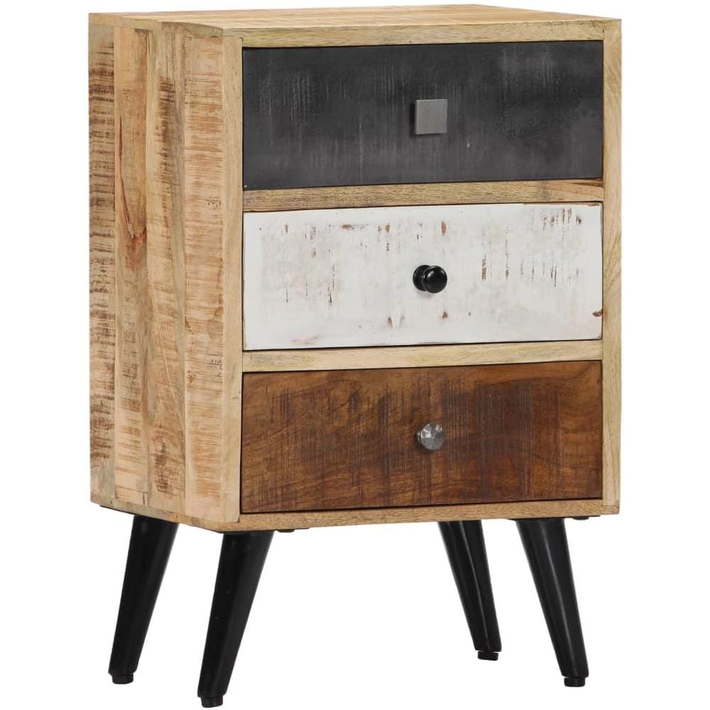 Comodino 40x30x60 Cm In Legno Massello Di Mango - Foto 1