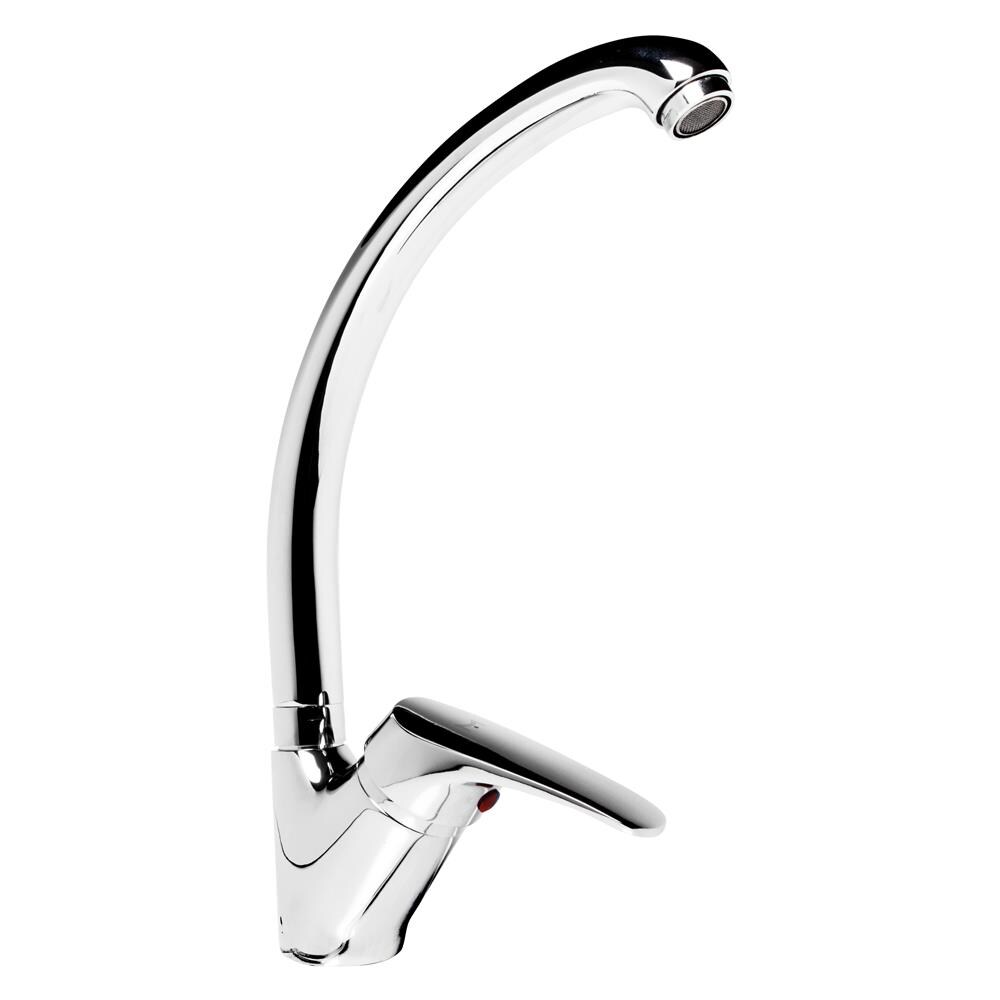 Miscelatore Monoforo Ottone Cucina Lisbona Allungato Erogazione Orientabile *** Finitura- : Cromo Lucido - Foto 1