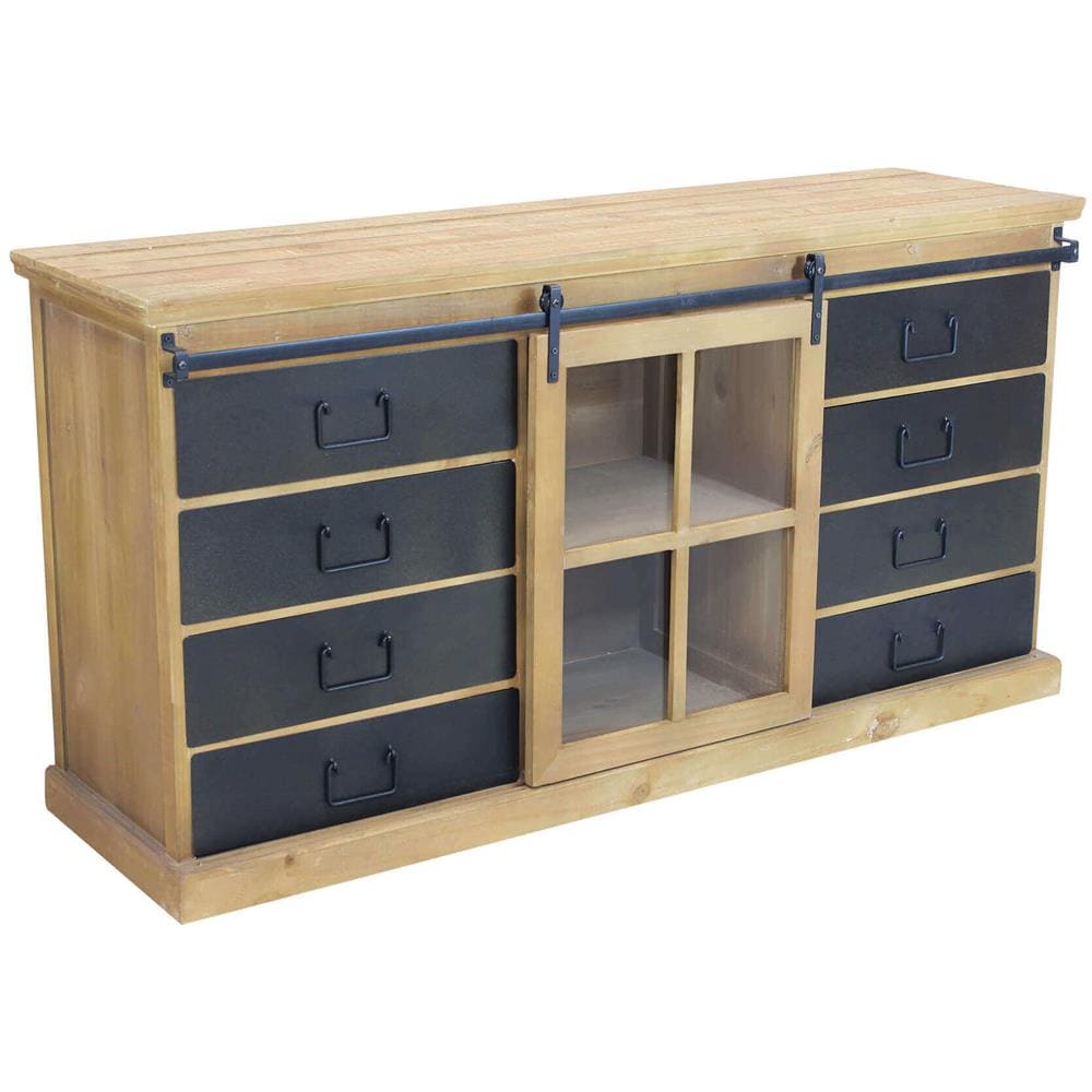 Calin - Madia Industrial In Acciaio E Legno - Foto 1