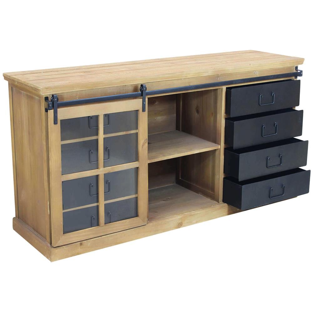 Calin - Madia Industrial In Acciaio E Legno - Foto 4