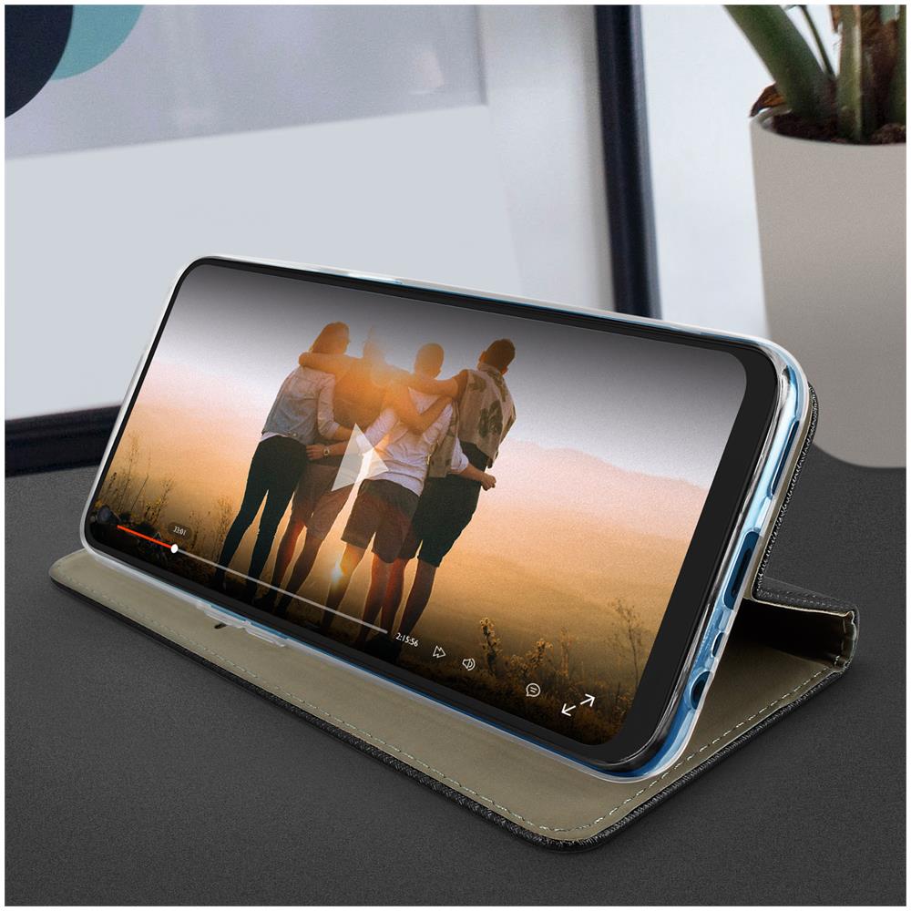 Custodia Oppo A53 / A53s Portacarte Stand Video Cover - Nero - Foto 5