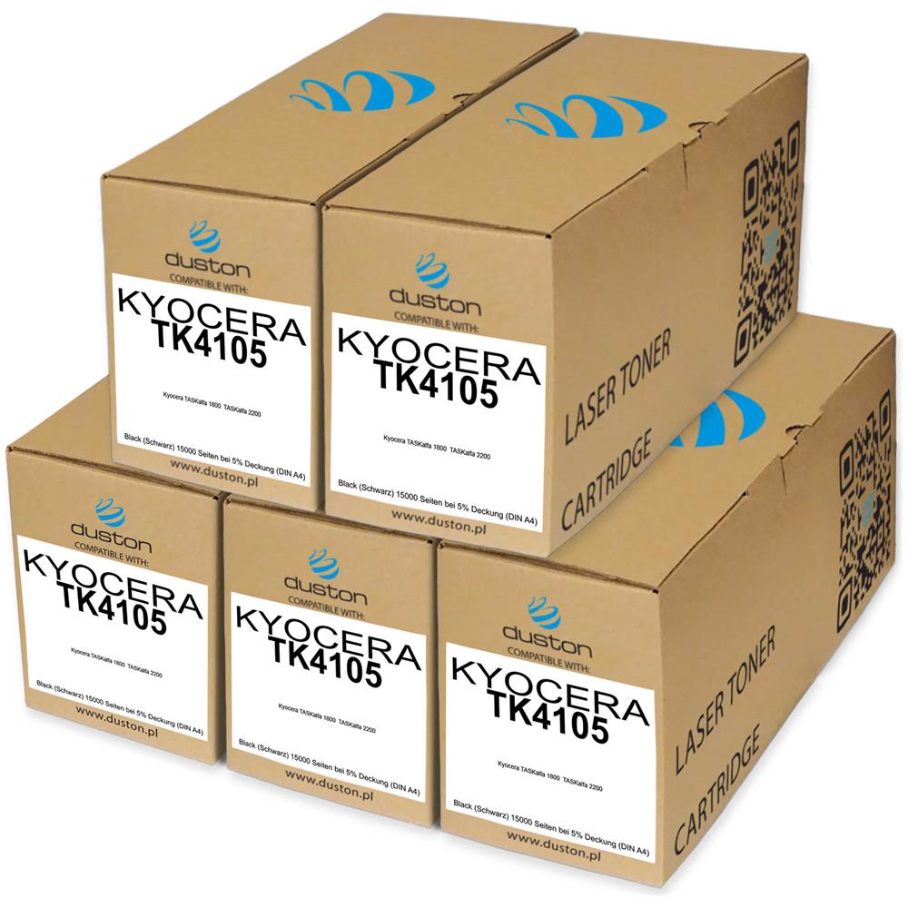 TONER COMPATIBILE - 5x Tk4105, Tk-4105 Negro Compatible Con Kyocera Taskalfa 1800 2200 - Foto 1